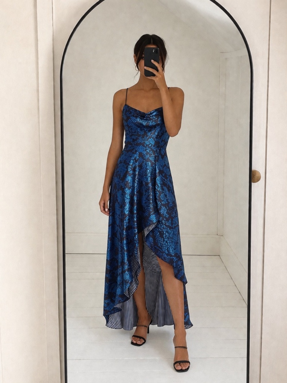 Alice + Olivia Christina draped floral-print satin-twill and voile dress size 0